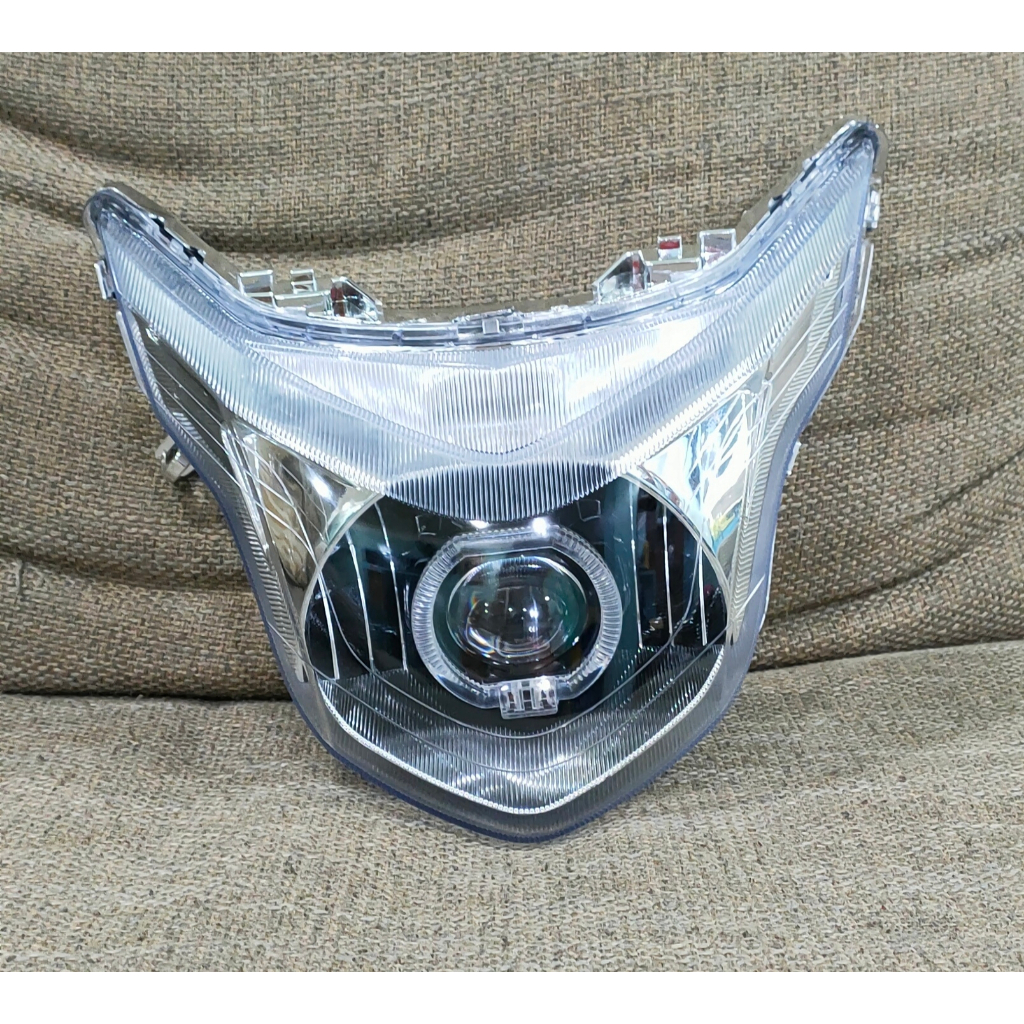 Revektor Lampu Depan Biled Motor BEAT POP WARNA Bening 1 Set Revektor + Lampu Projie Biled