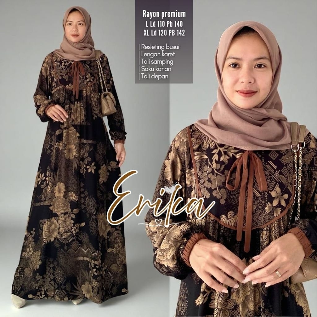 GAMIS MOTIF RAYON PREMIUM ERIKA DRESS