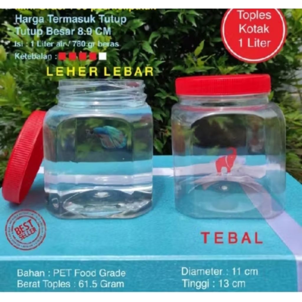 Toples 1 Liter Toples Ikan Cupang 1 Liter Toples Plastik 1 Liter
