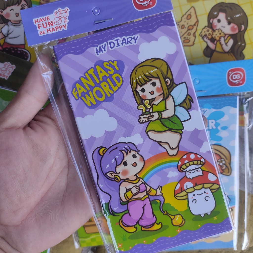

buku my diary & stiker momo sanrio lucu 1pc