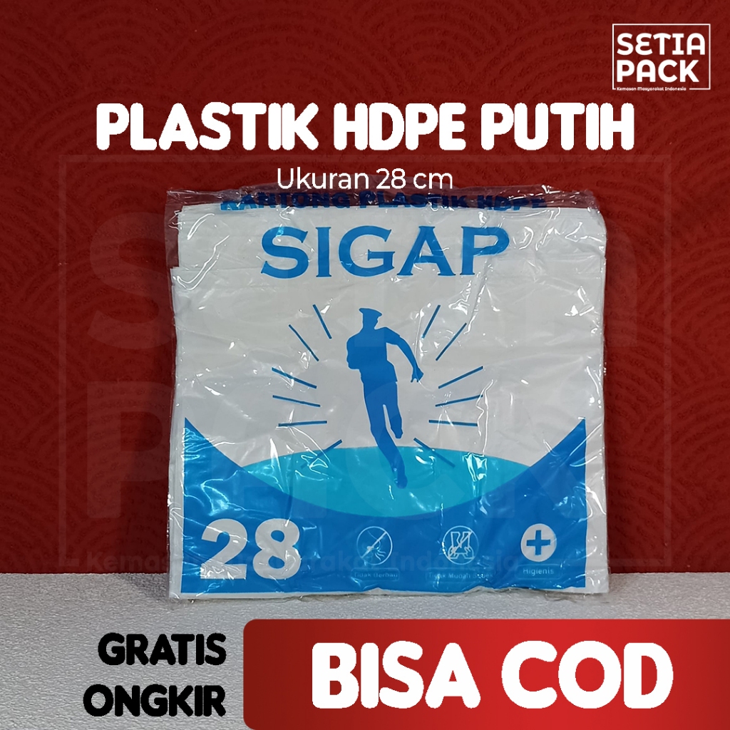Kantong Kresek Putih Susu Tipis uk 28 Murah Kresek Tanggung Sedang