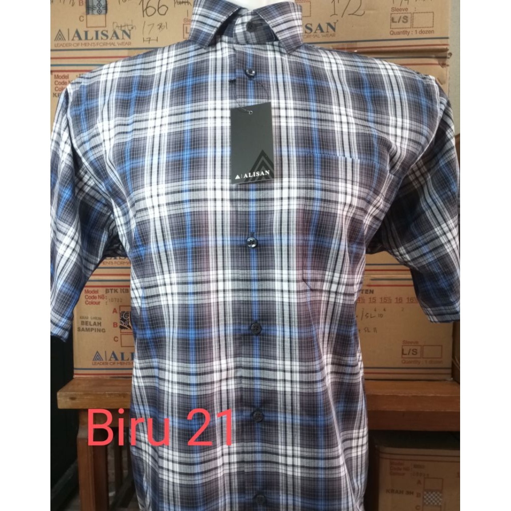Promo kemeja Alisan, Kemeja Alisan lengan pendek  motif reguler