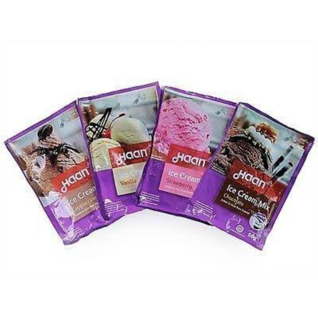 

[PCS] HAAN ICE CREAM BUBUK ES KRIM COKLAT STRAWBERRY VANILLA