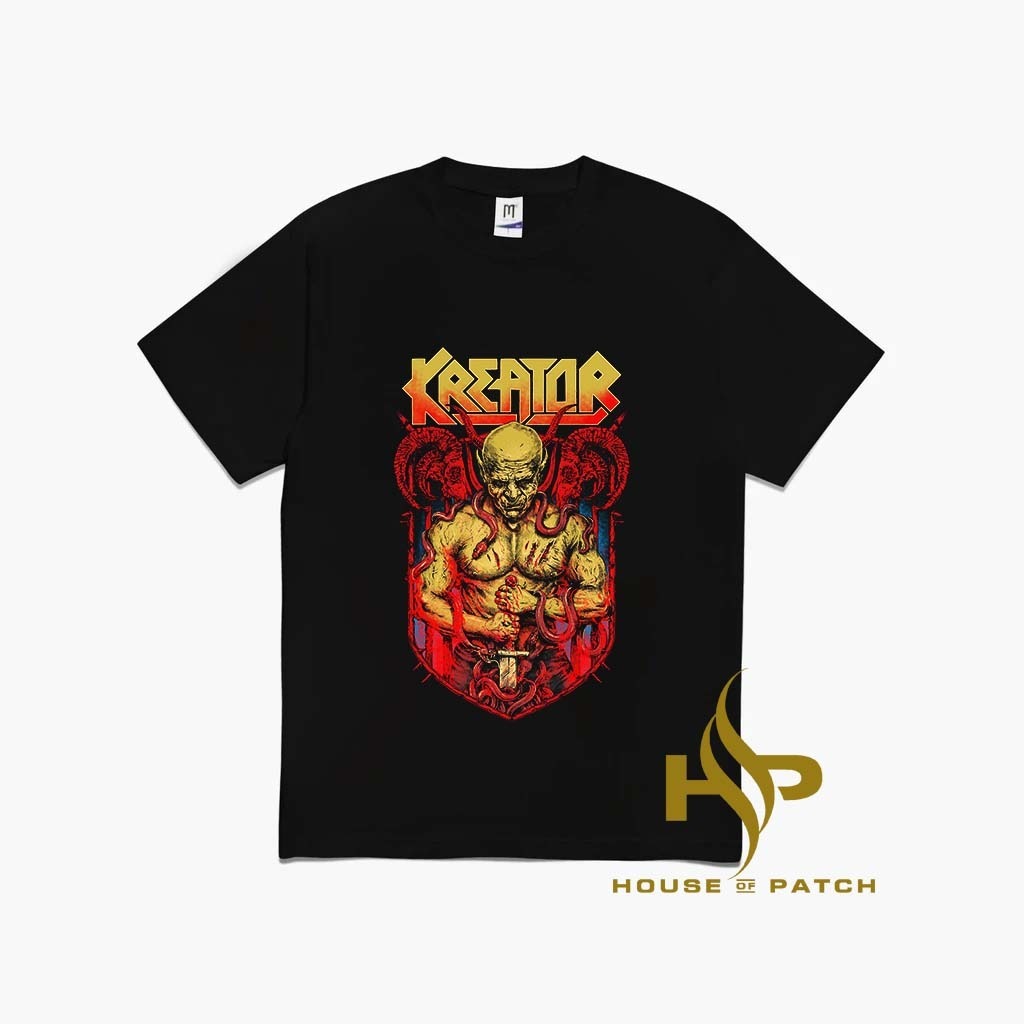 KAOS BAND KREATOR 4 TAG MERCHCONS SIZE LUAR / KAOS MUSIK DISTRO - HOUSE OF PATCH