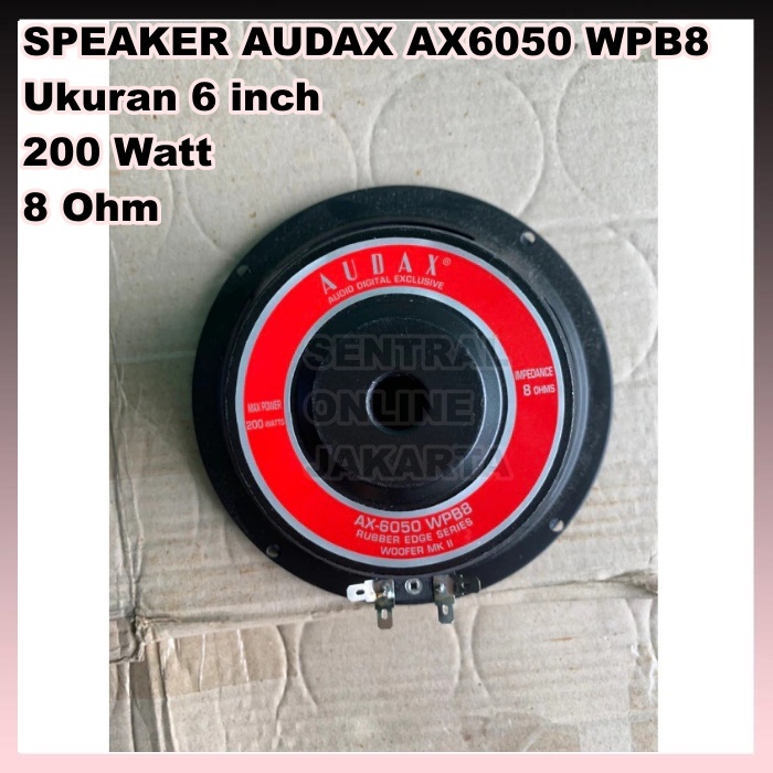 SPEAKER WOOFER 6 inch AUDAX AX6050 WPB8 AX 6050 6in 200 Watt ORIGINALAUDAX INDONESIA