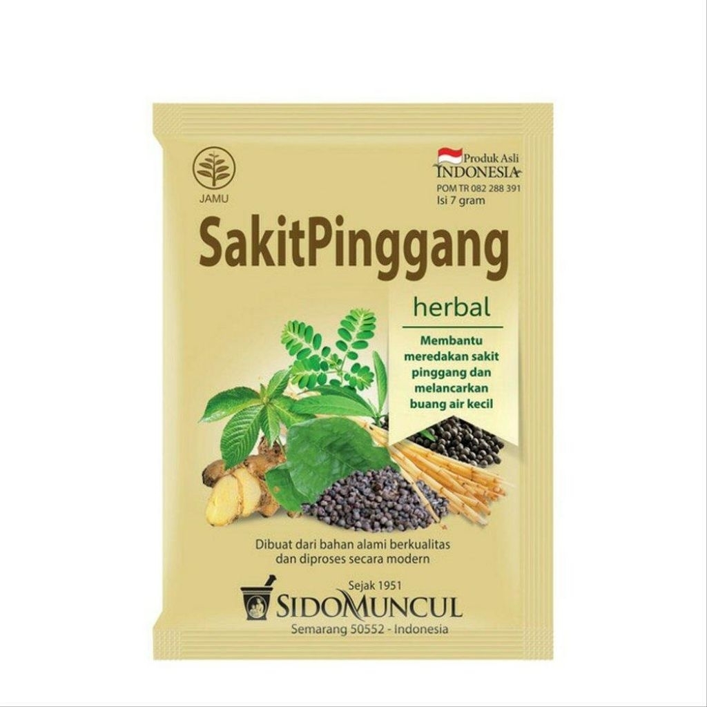 

Jamu Sakit pinggang Sido muncul isi 10sachet
