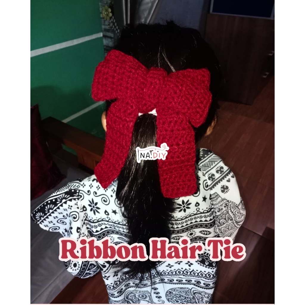 Ribbon Hair Tie - Crochet