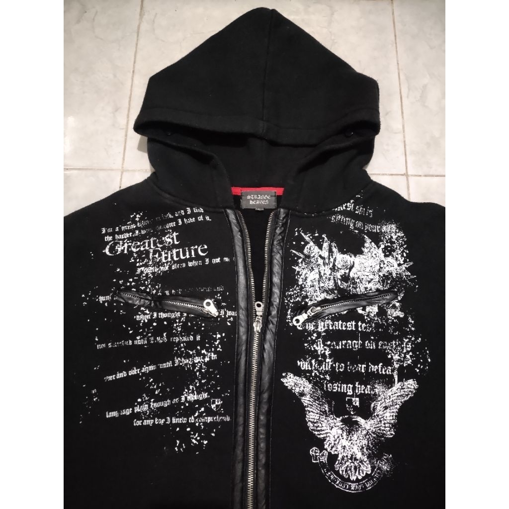 hoodie zipper pria gothic model