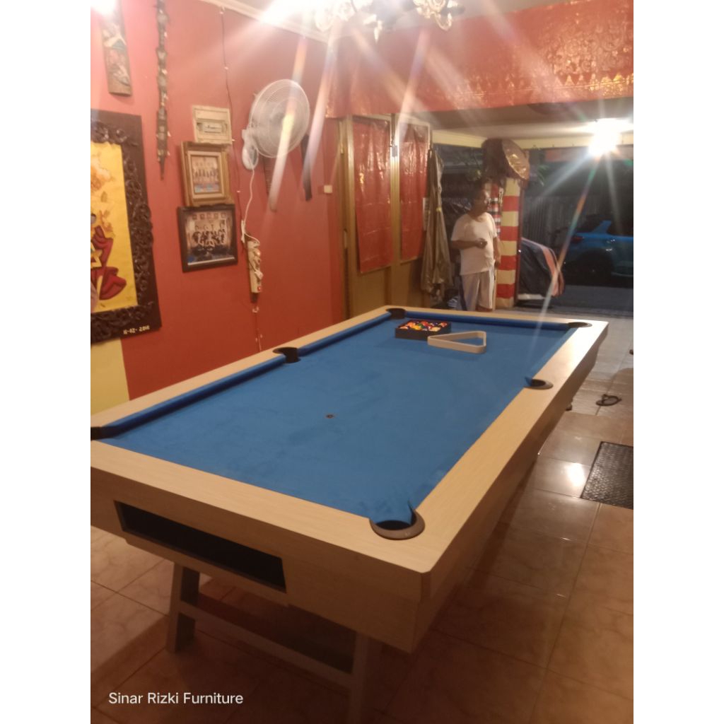 Meja Billiard 7 feet kaki lipat