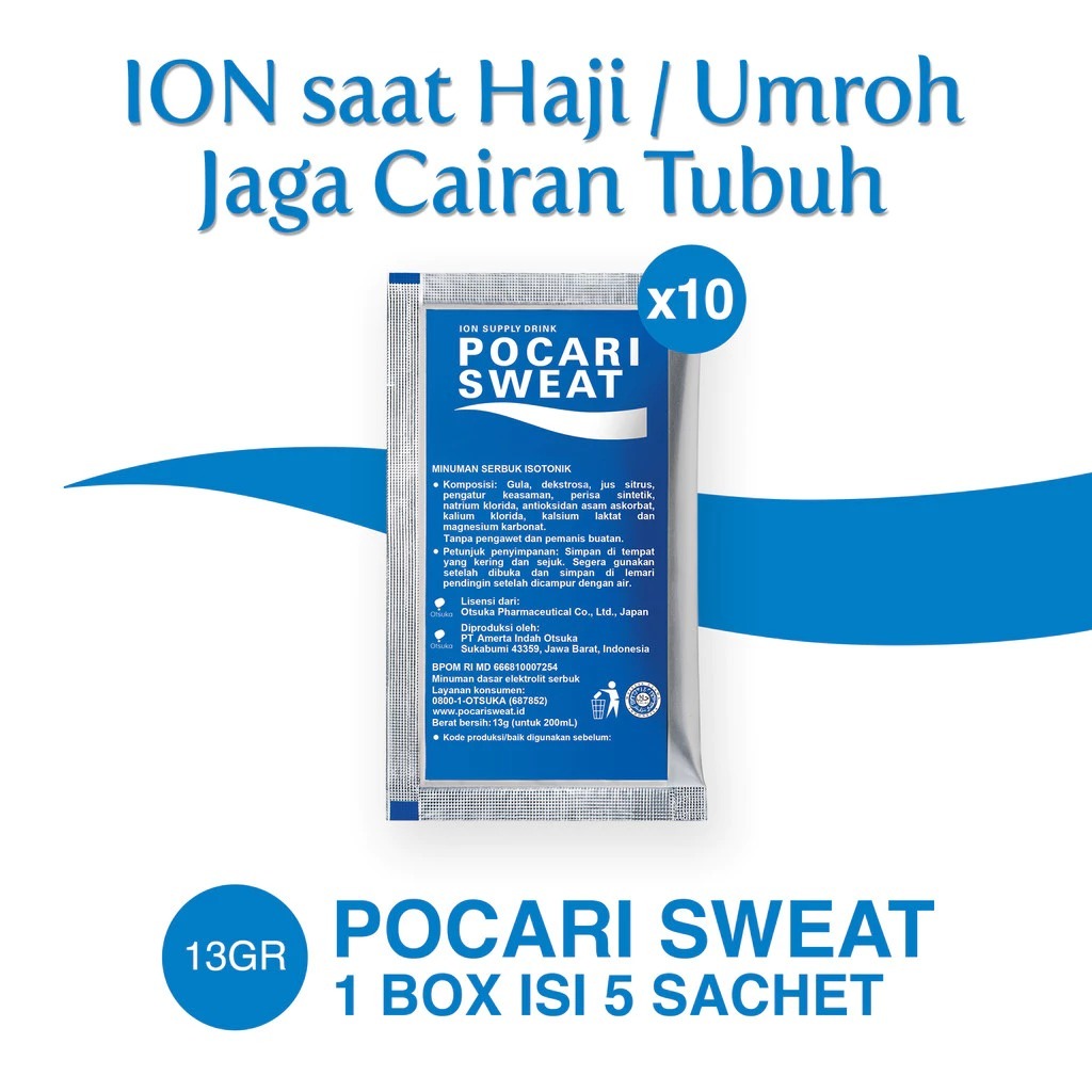 

POCARI SWEAT Sachet 13gr - 1 Box (5 Sachet) Tanpa Pengawet