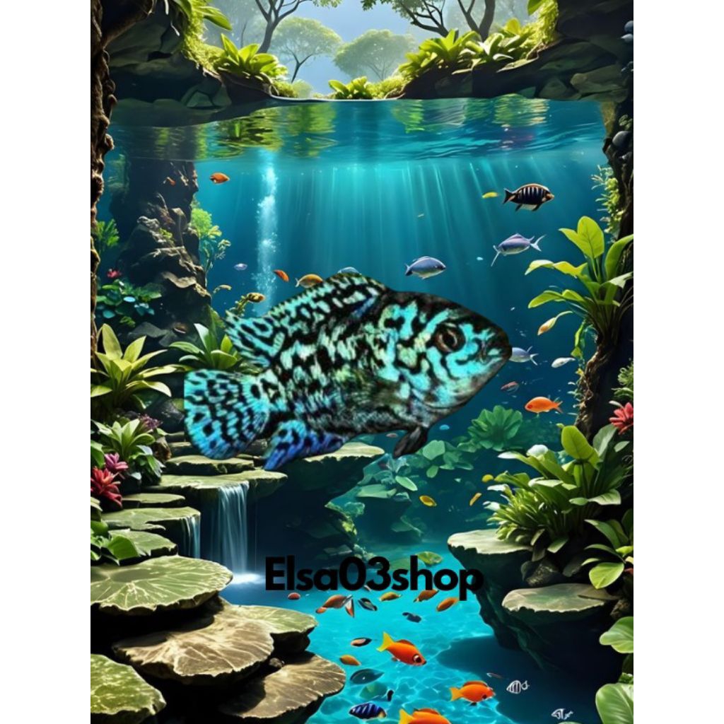 paket 10 pcs asesoris akuarium EBJD