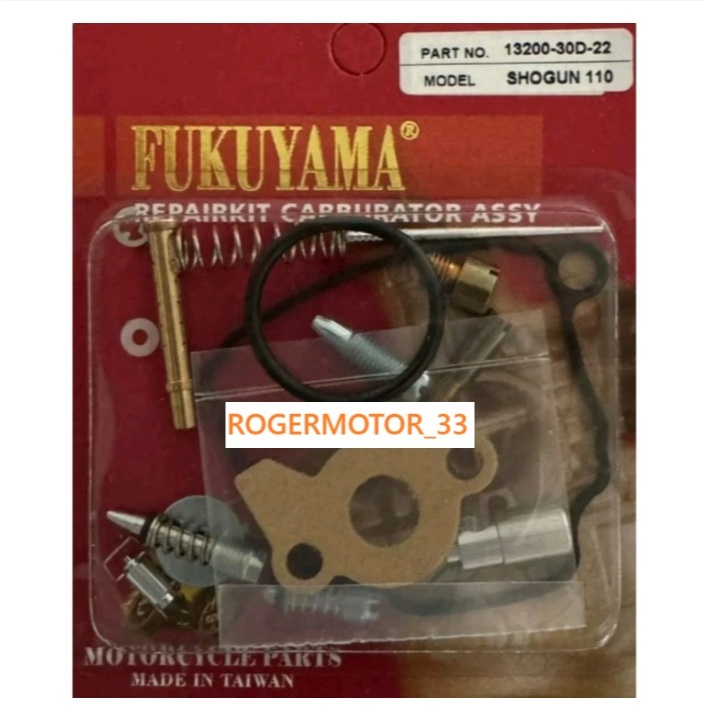 REPAIR KIT KARBURATOR CARBURATOR KARBU SHOGUN 110 KEBO MERK FUKUYAMA