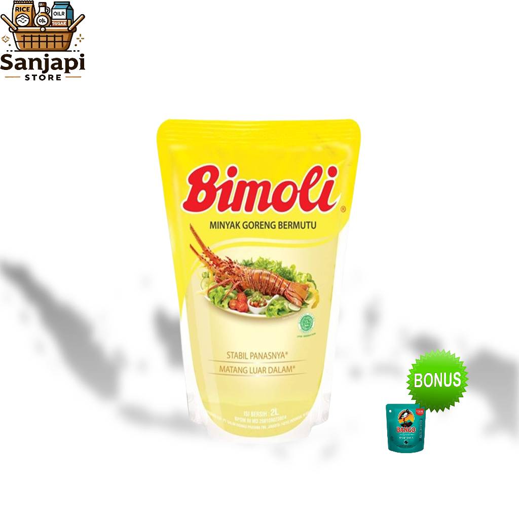 

Bimoli Minyak Goreng 2 Liter Pouch + Bonus Kecap Bango 77g I Minyak Goreng Bimoli Murah