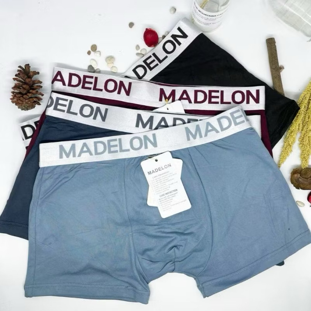 3&1PCS| Celana Dalam Boxer Pria Madelon | Boxer Madelon Murah