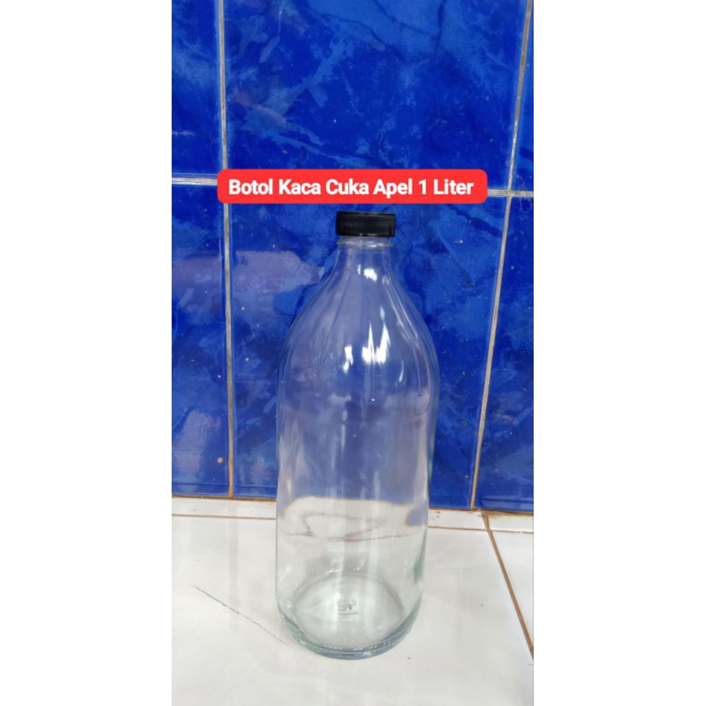 Botol Kaca 1 Liter Botol Bekas Cuka Apel (1 Liter )