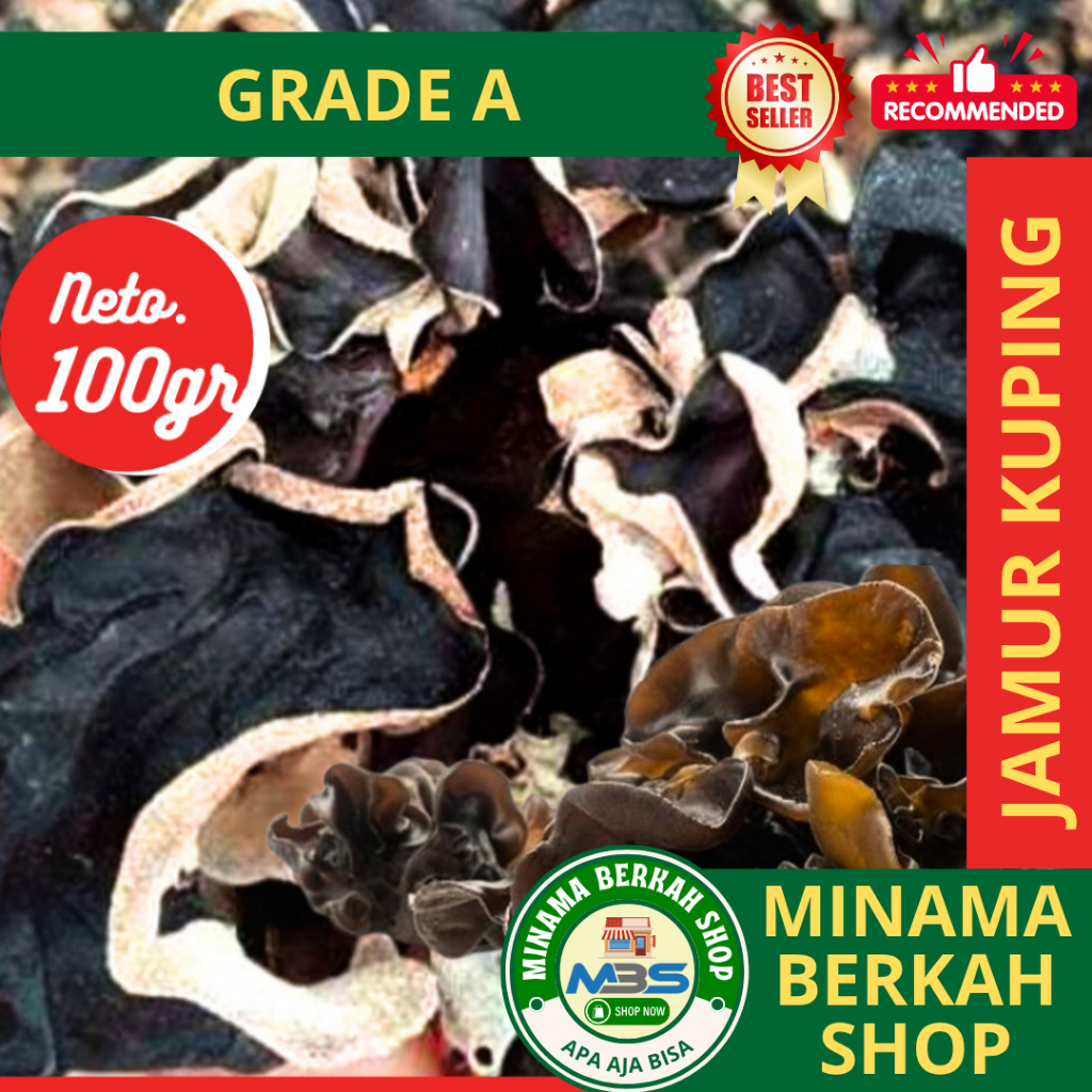 

Jamur kuping kering super Grade A SWALLOW PEOPLE Bokni Bokji Hitam Hei Mu Er Dried Black Fungus