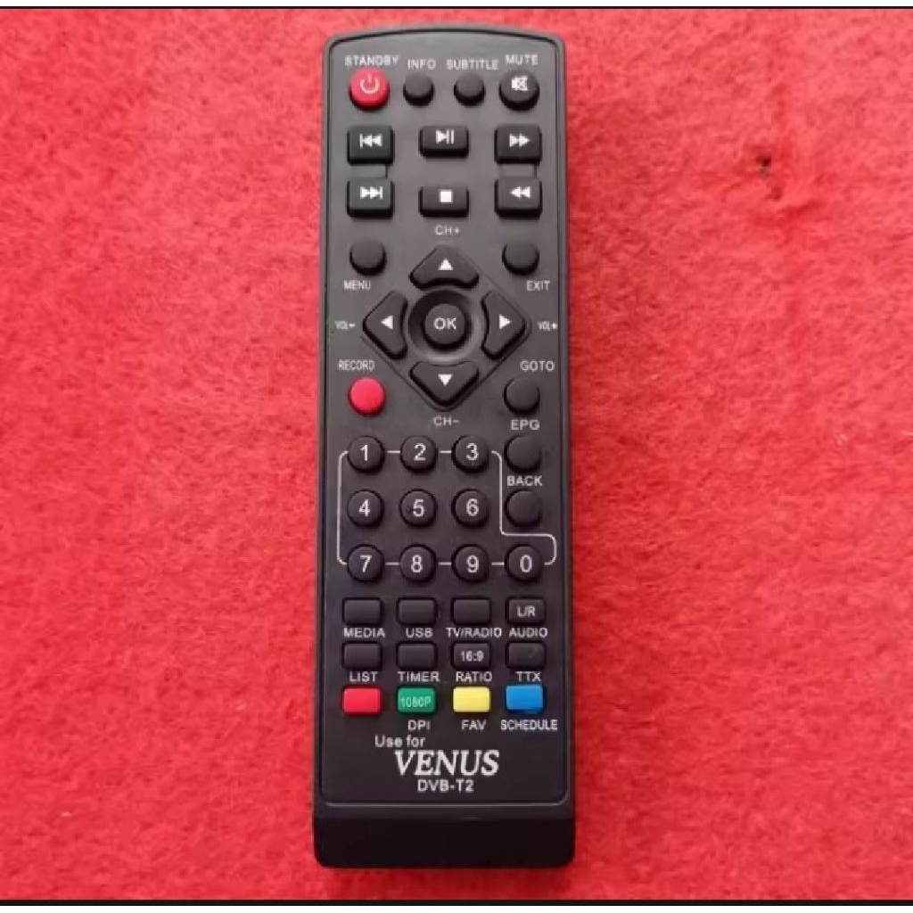 Remote Control RECEIVER STB VENUS DVB-T2 Original