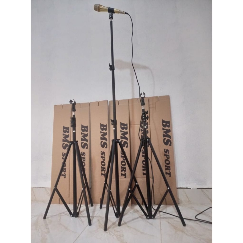 Stand Microphone+mic holder/Stand mic Lantai tripod Condenser