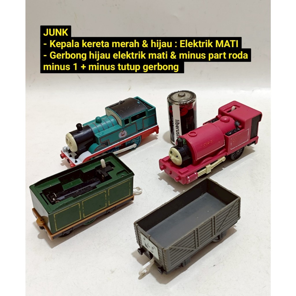 Set junk mati off tomica tomy thomas & friends skarloey plarail shinkansen gerbong kereta track diec