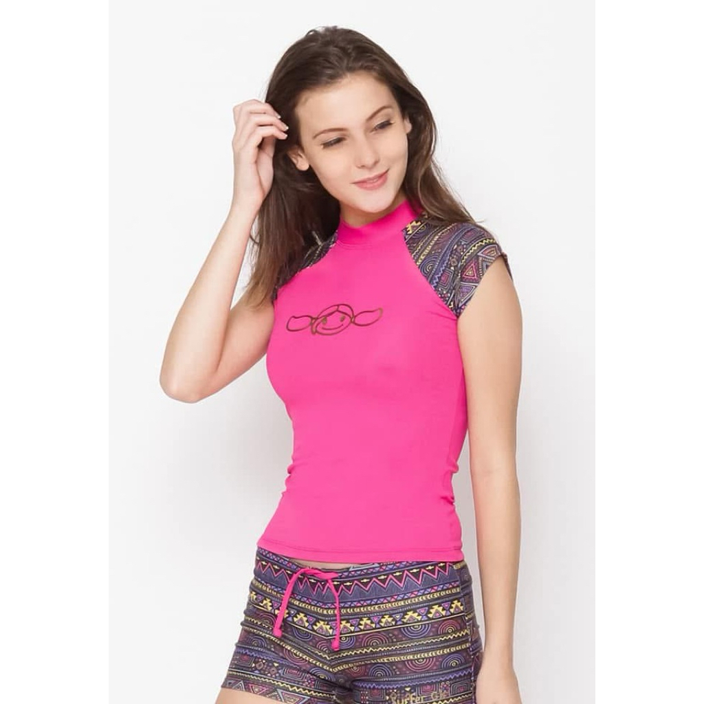 SURFER GIRL rash vest rash guard pink merah muda baju renang swimwear anak remaja wanita