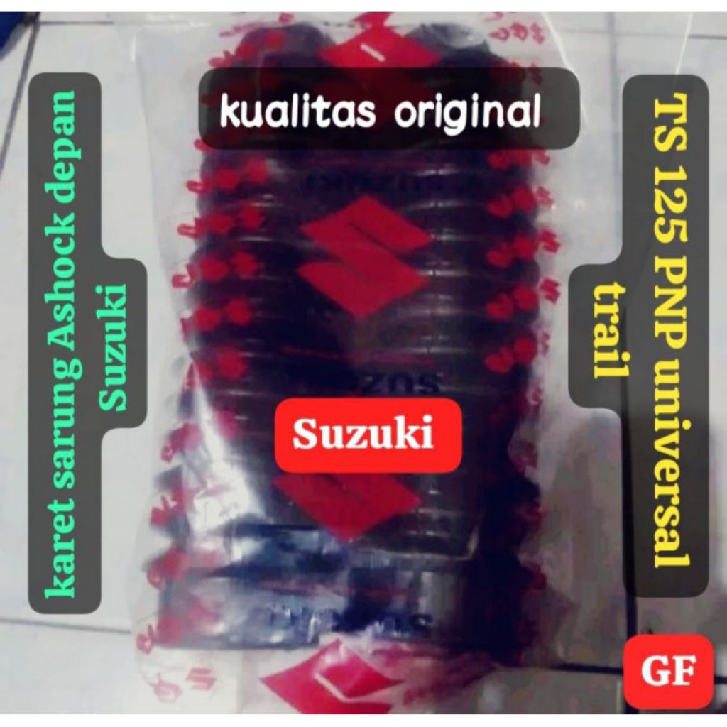 2 pasang 4 biji paketan sarung ashok depan Suzuki TS 125 PNP universal trail ORIGINAL