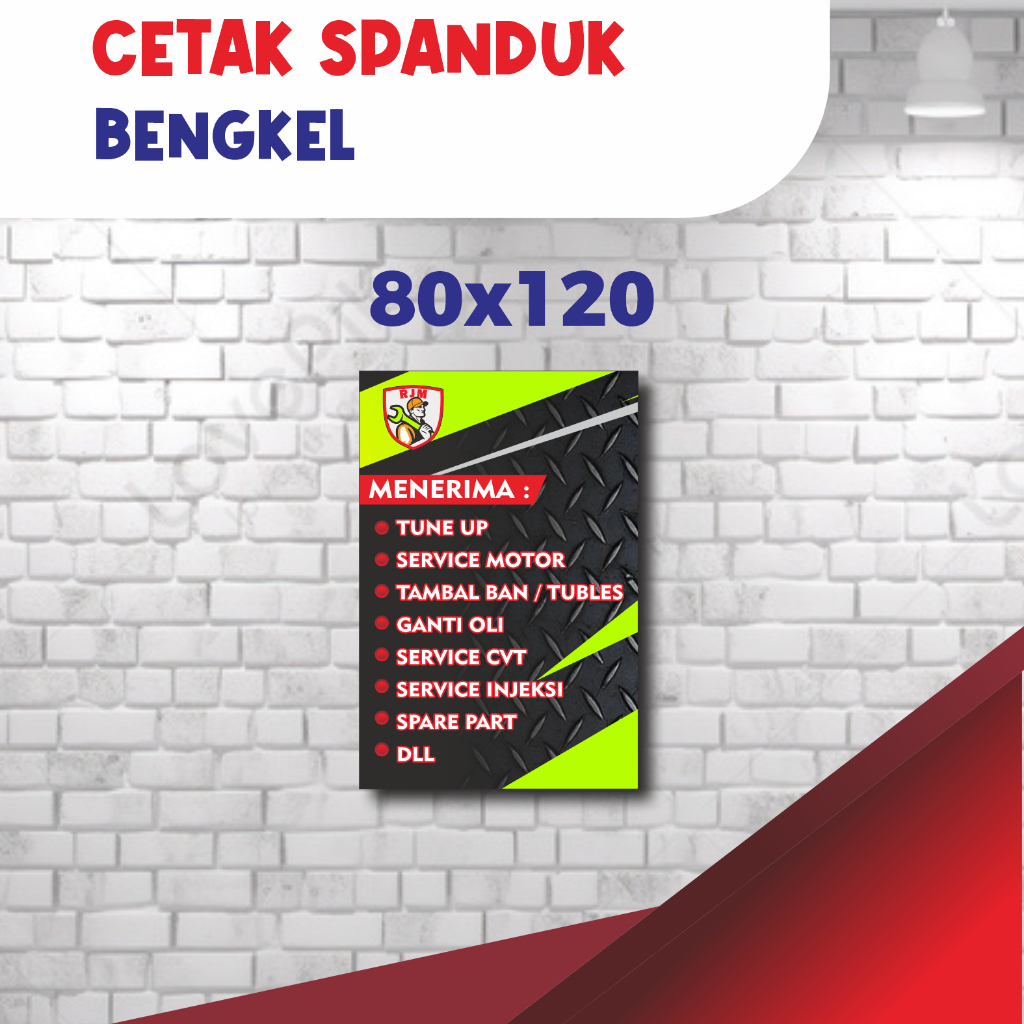 SPANDUK BENGKEL CUSTOM UKURAN