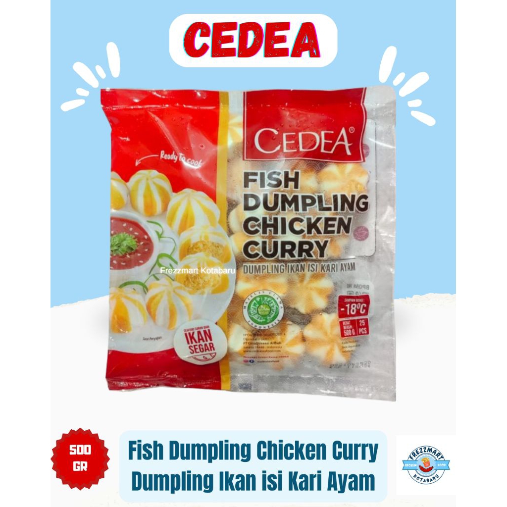 

Cedea Fish Dumpling Chicken Curry / Dumpling Ikan isi Kari Ayam 25 Pcs 500 GR Frezzmart Kotabaru