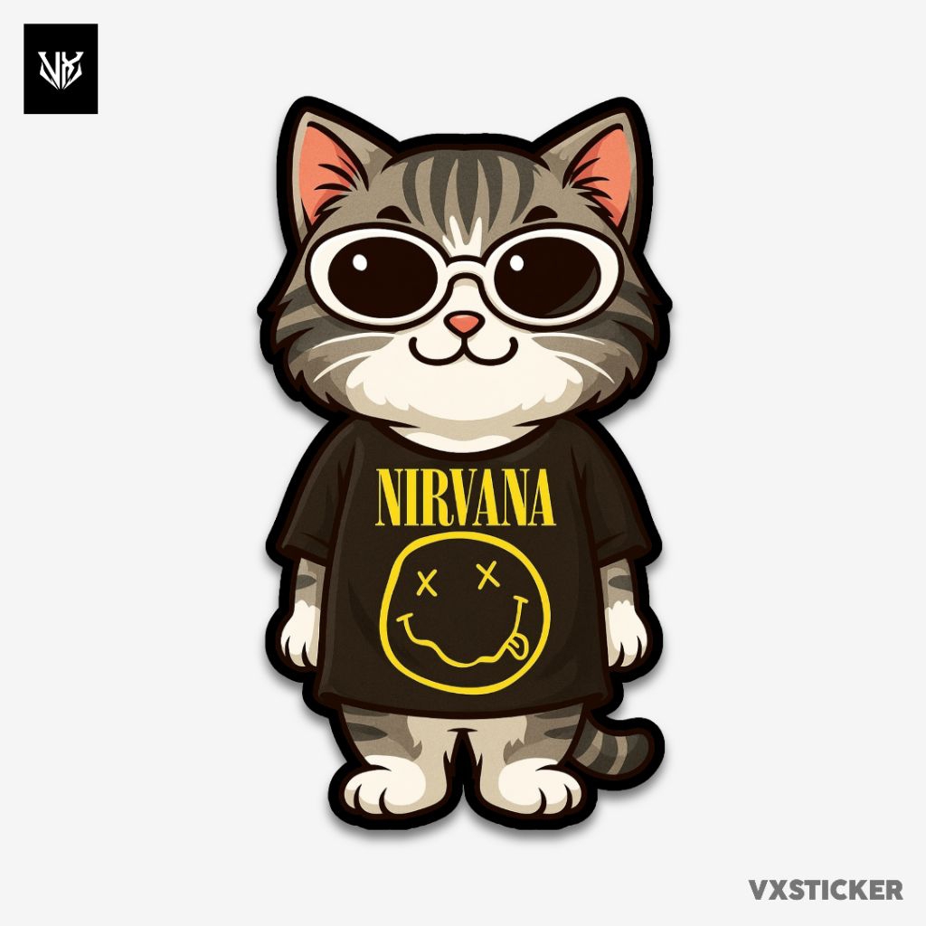 

Stiker/Sticker Kucing Band Lucu #21 VXSTICKER