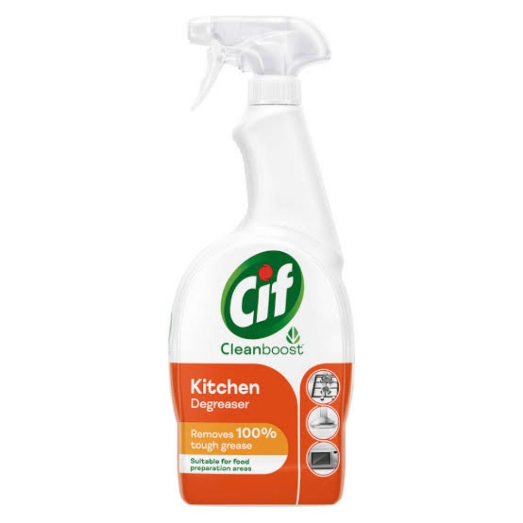 cairan pembersih dapur cif spray cleanboost kitchen dagreaser