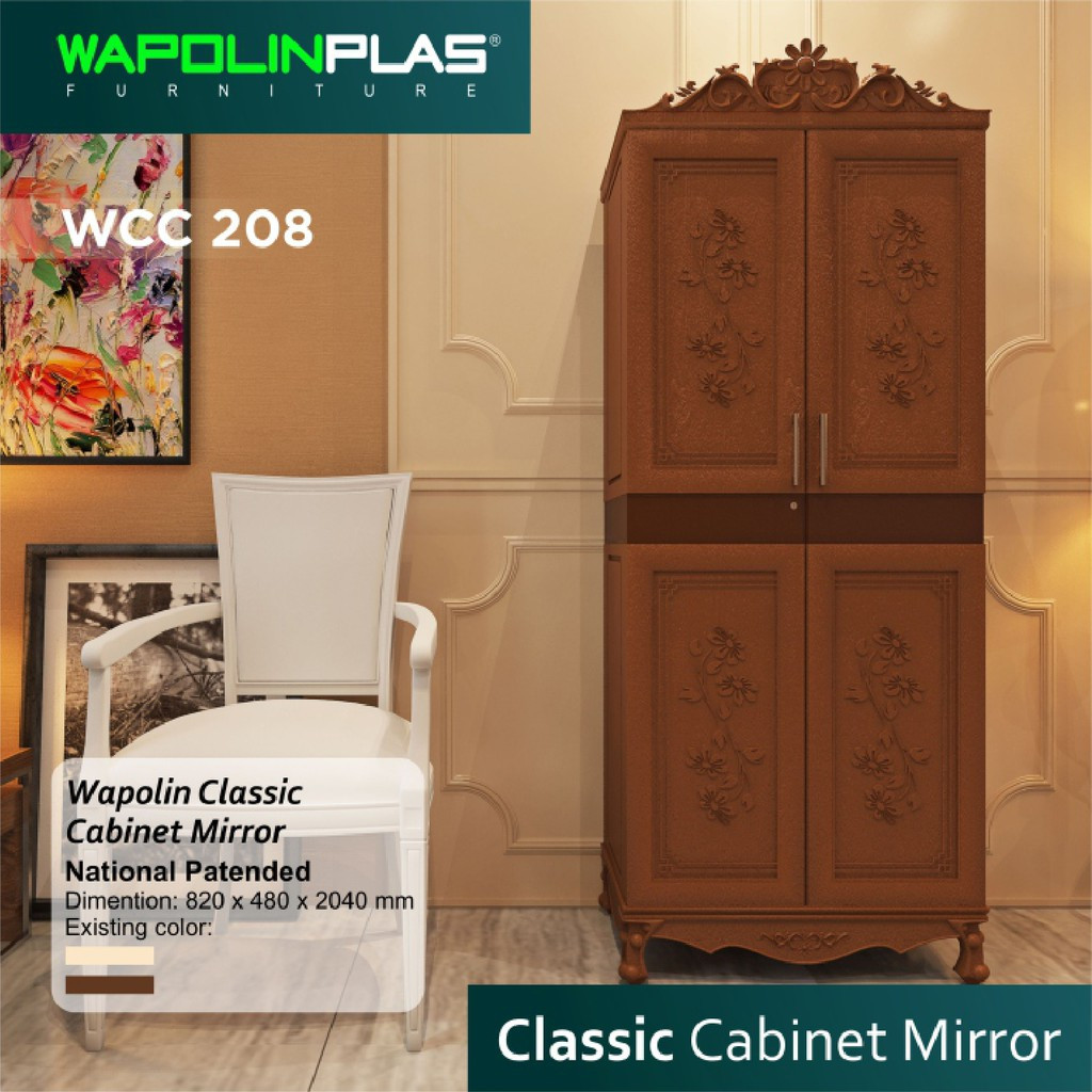Lemari Plastik WCC 208/ Lemari Pakaian /Lemari Ukir Plastik - Wapolin