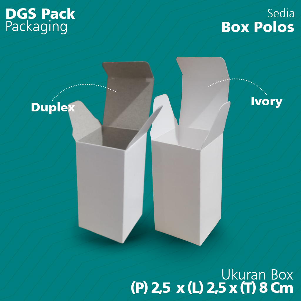 

Box Botol Tola POLOS / Kemasan botol tetes / packaging botol 5 - 7 ml Ukuran P x L x T : 2,5 x 2,5 x 8 cm "POLOS".