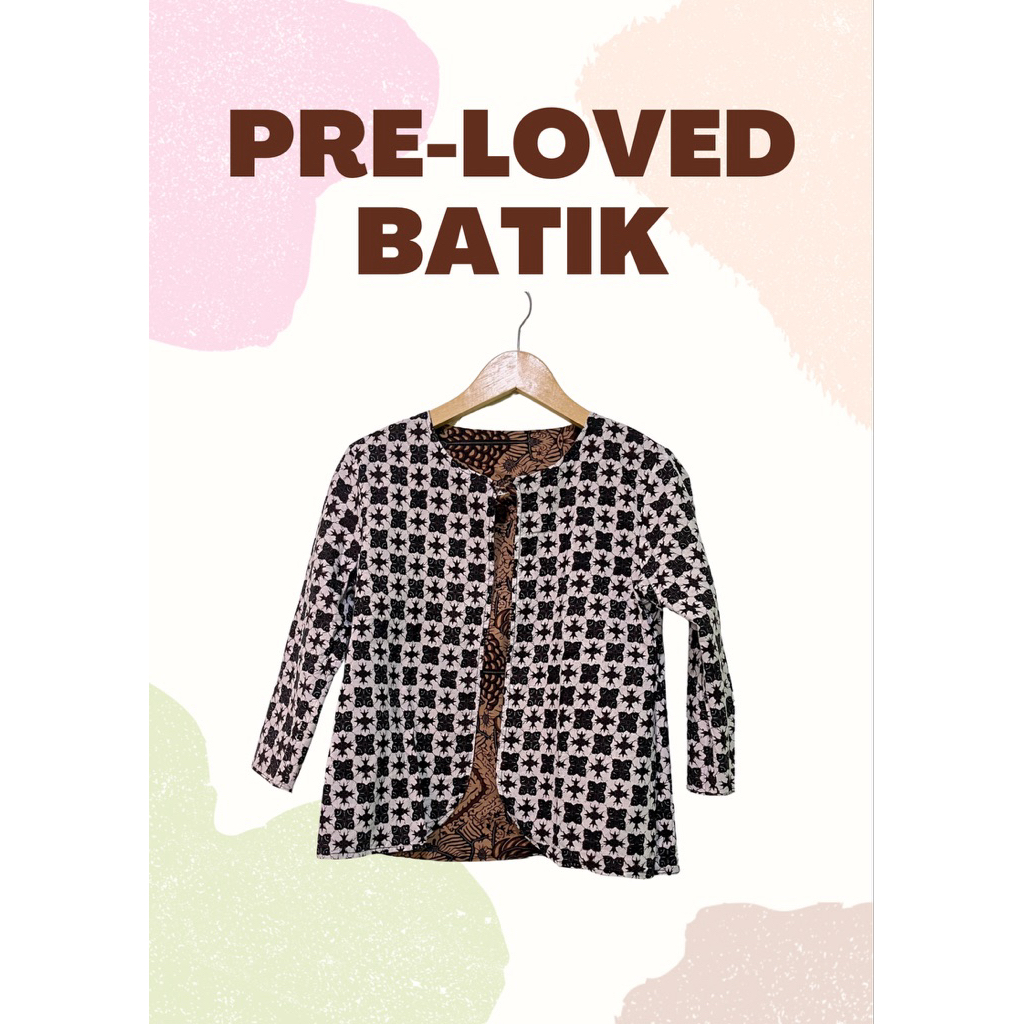 PRELOVED BATIK Atasan Blazer Kemeja Wanita Kerja