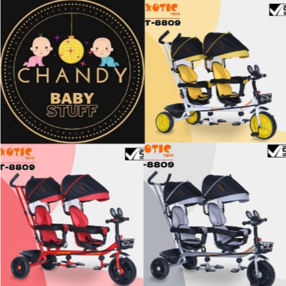 SEPEDA ANAK RODA TIGA EXOTIC ET 8809 TWIN