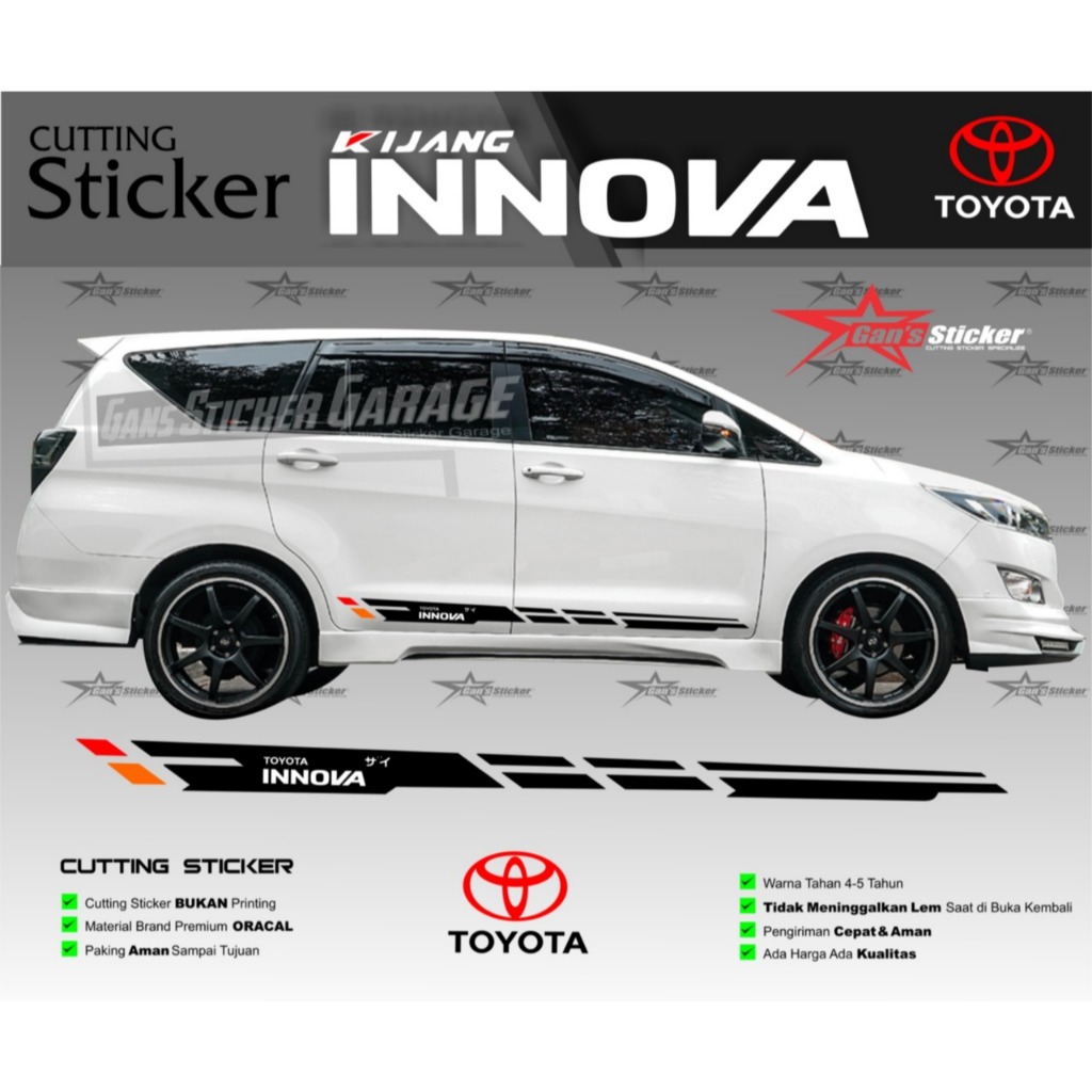 Sticker Toyota Kijang Innova Reborn Aksesoris Innova Reborn