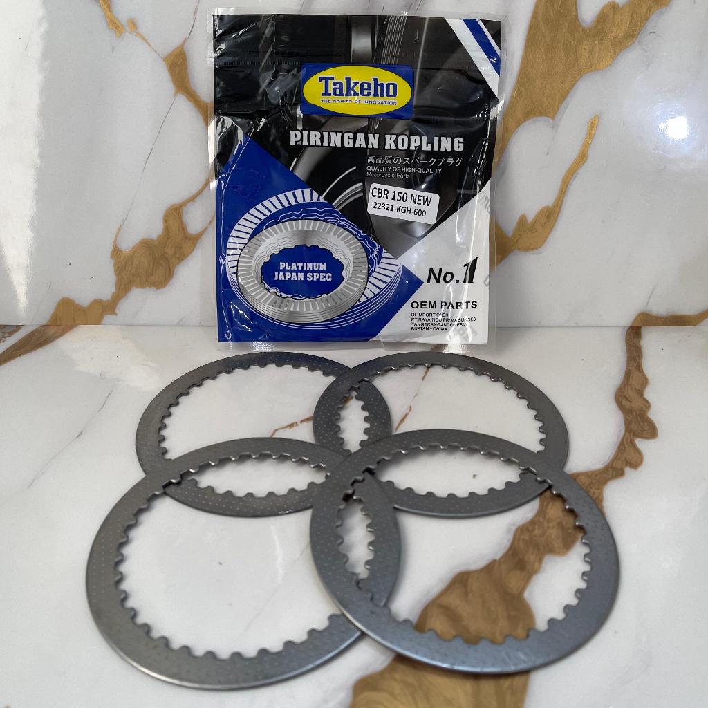 TAKEHO - PIRINGAN KOPLING (PLAT GESEK) MOTOR CBR 150 NEW (4PCS/SET = 22321-KGH-600)