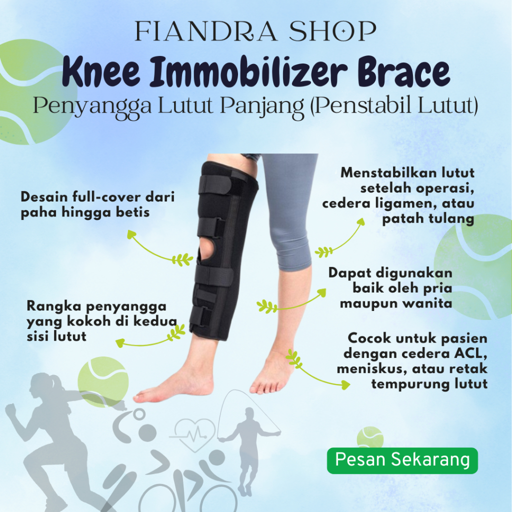 Tri-Panel Knee Brace Stabilizer Recovery Knee Fracture ACL Meniscus