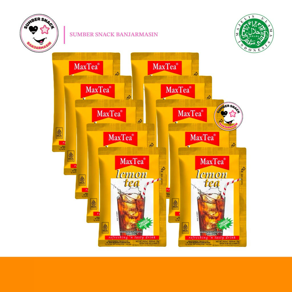 

(Renceng) Max Tea Lemon Tea Renceng (Isi 10 Pcs/Renceng) (10x25g)