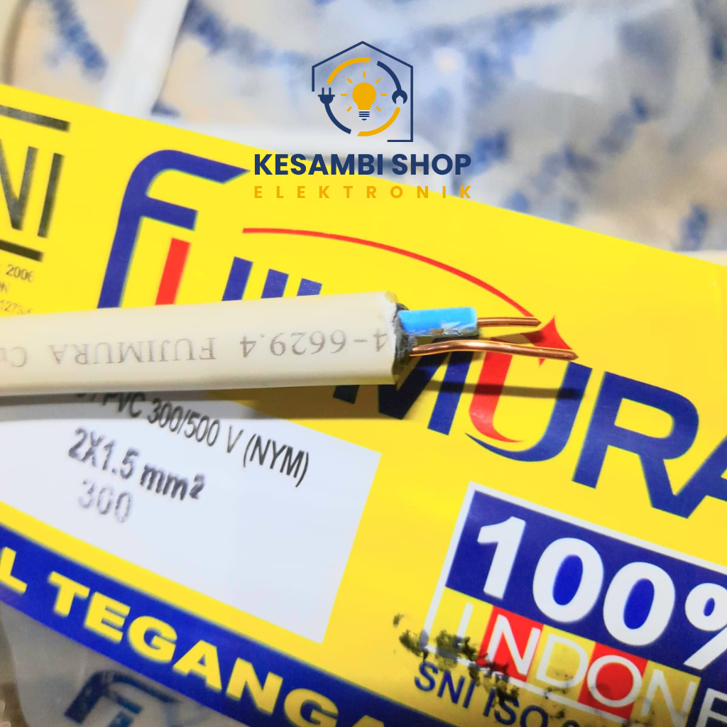 KABEL LISTRIK TEMBAGA NYM 2x1,5mm (PERMETER) KABEL TEMBAGA ASLI