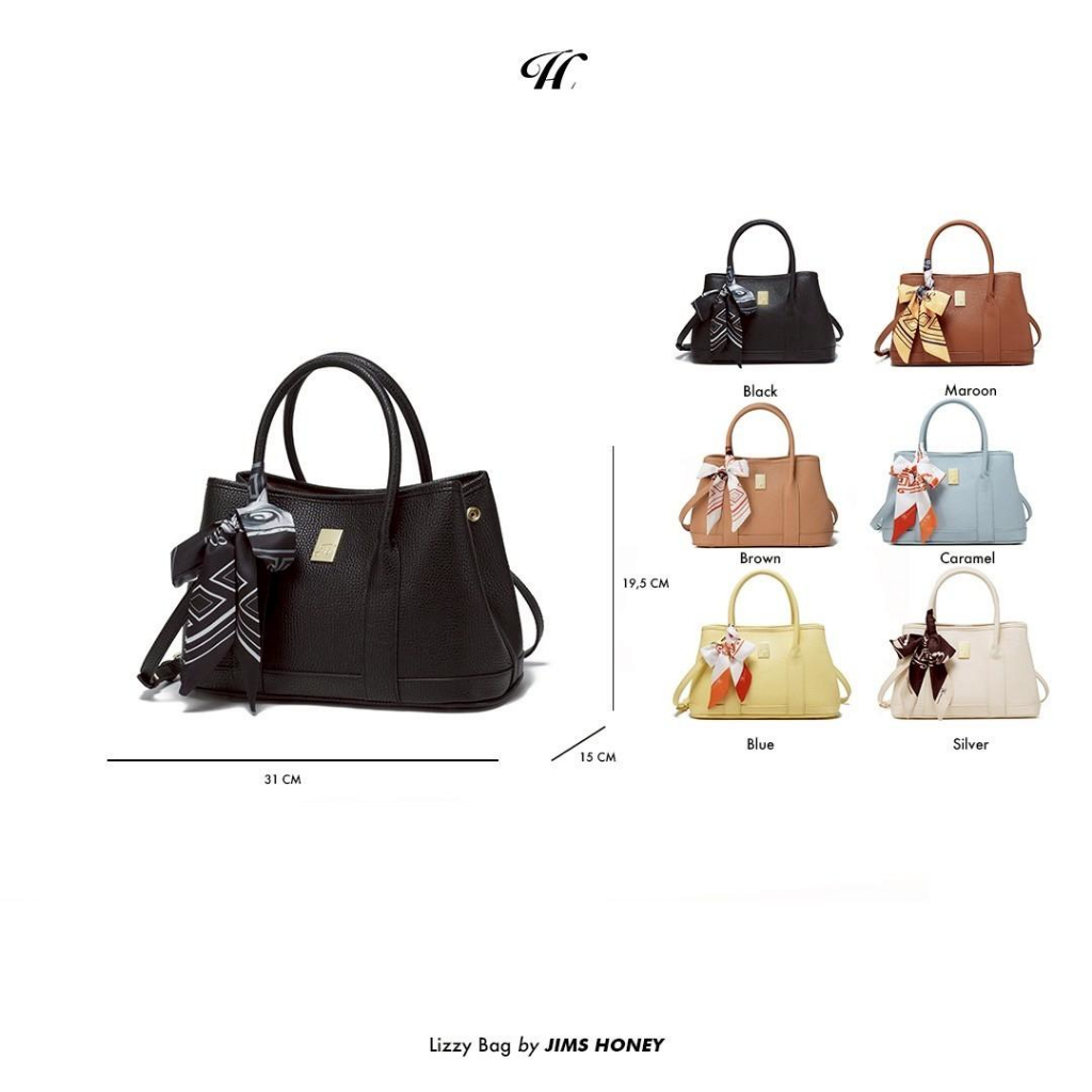 JIMS HONEY LIZZY BAG Tas Selempang dan Hand Bag Wanita Slingbag Cewek Jimshoney Trendy Elegan Kulit