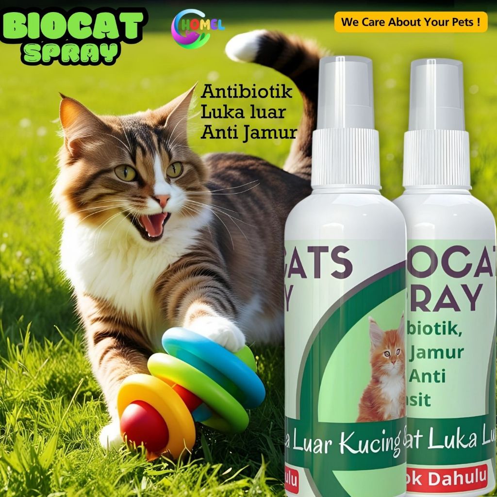 Biocat Spray Antibiotik Kucing Usir Kutu Lindungi Kulit dari Gatal dan Iritasi CHOMEL