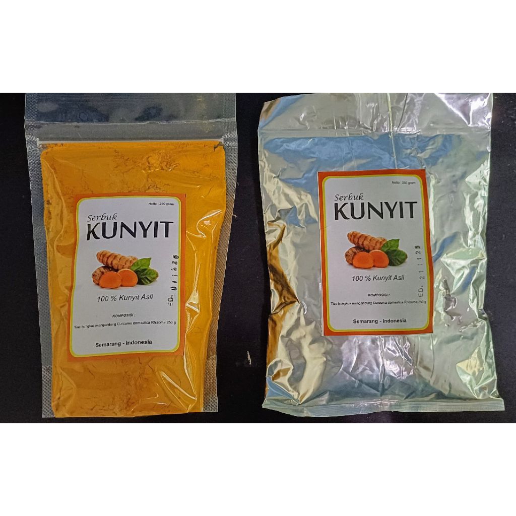 

kunyit serbuk halus dan murni tanpa campuran isi 250 gram