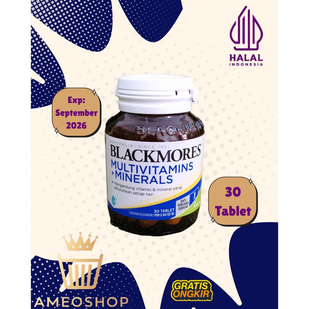 Blackmores Multivitamin Mineral 30 Tablet