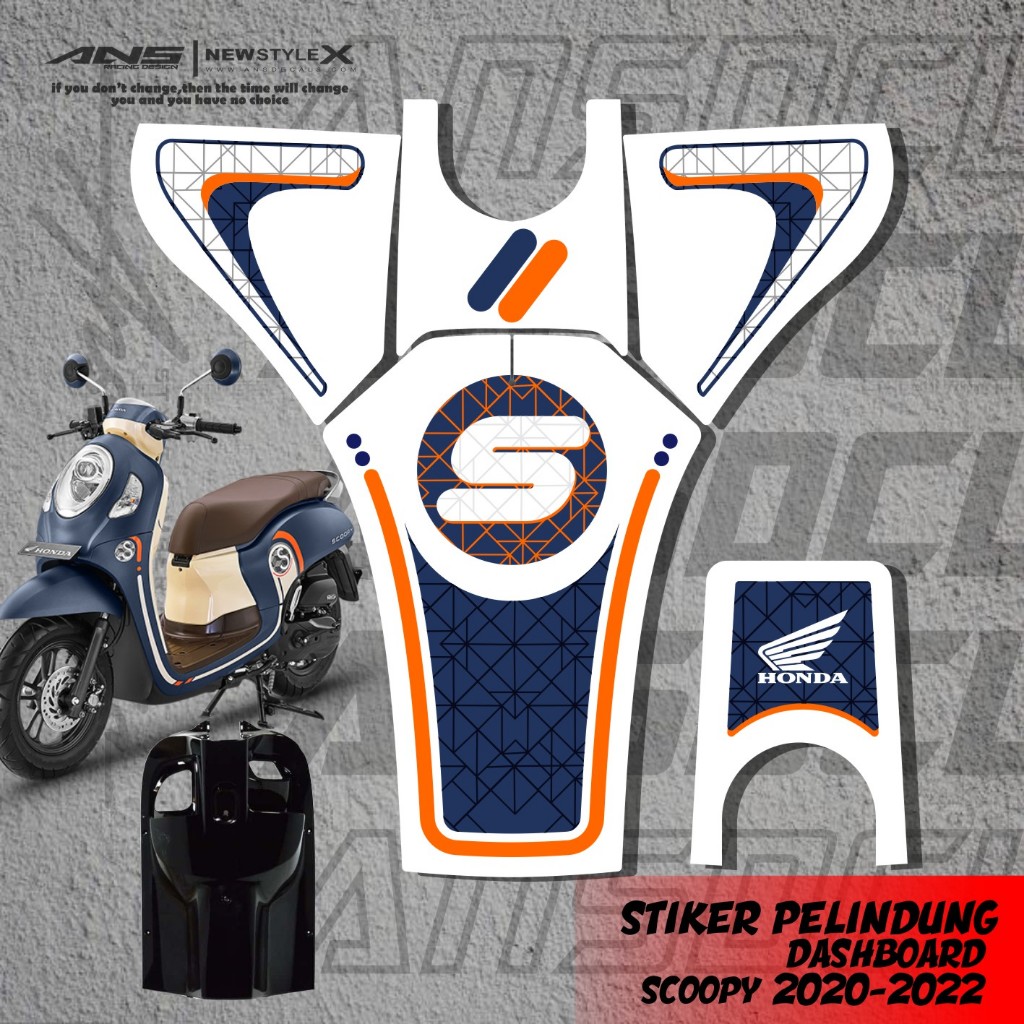 Stiker Pelindung Body Scoopy New Striping Pelindung Dashboard Scoopy New 2021 - 2023