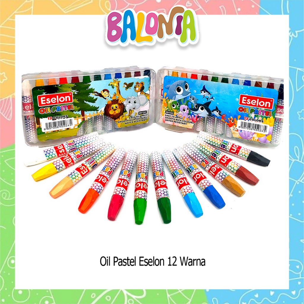

Crayon pastel 12 warna, oil pastel, krayon 12 warna, krayon mewarnai