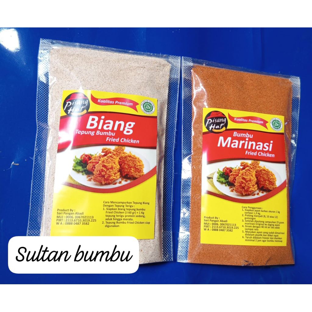 

paket biang tepung 250gr dan bumbu marinasi 250gr ayam goreng fried chicken
