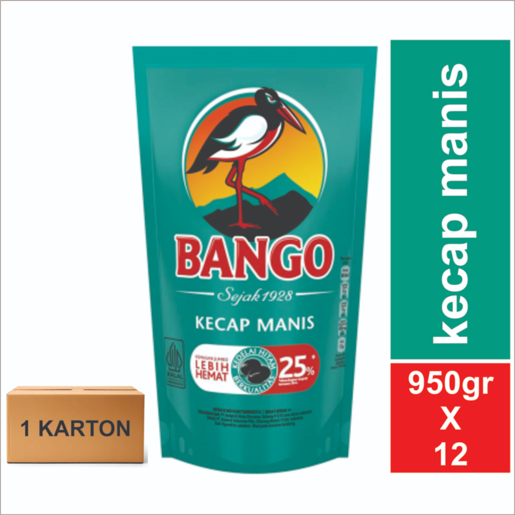 

BANGO KECAP MANIS 1 KARTON 1 LUSIN 12X700GR POUCH