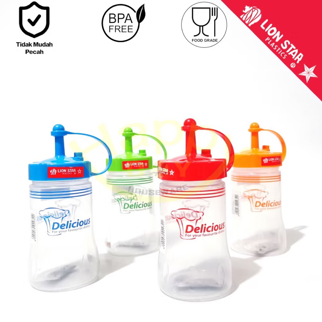 BOTOL WADAH SAOS LION STAR DELICIOUS BAHAN PLASTIK PREMIUM
