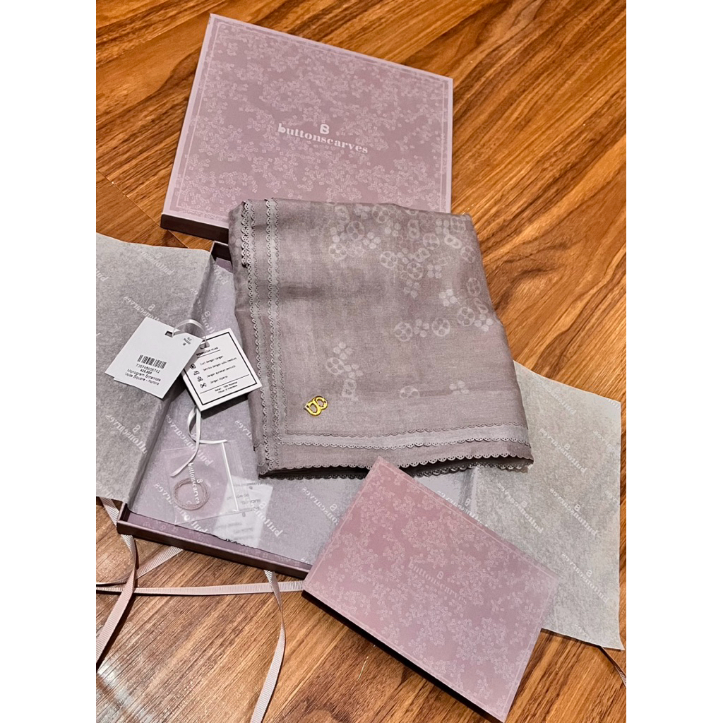 Preloved Buttonscarves Monogram Scramble Aurora