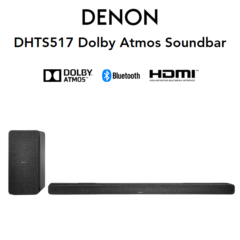 Denon DHTS517 DHT-S517 DHTS 517 Dolby Atmos Soundbar