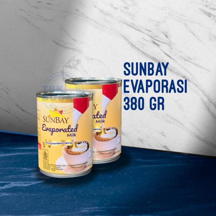 

Sunbay Evaporasi ( 380 gr ) Evaporated Milk Lemak Nabati Bukan Kental Manis